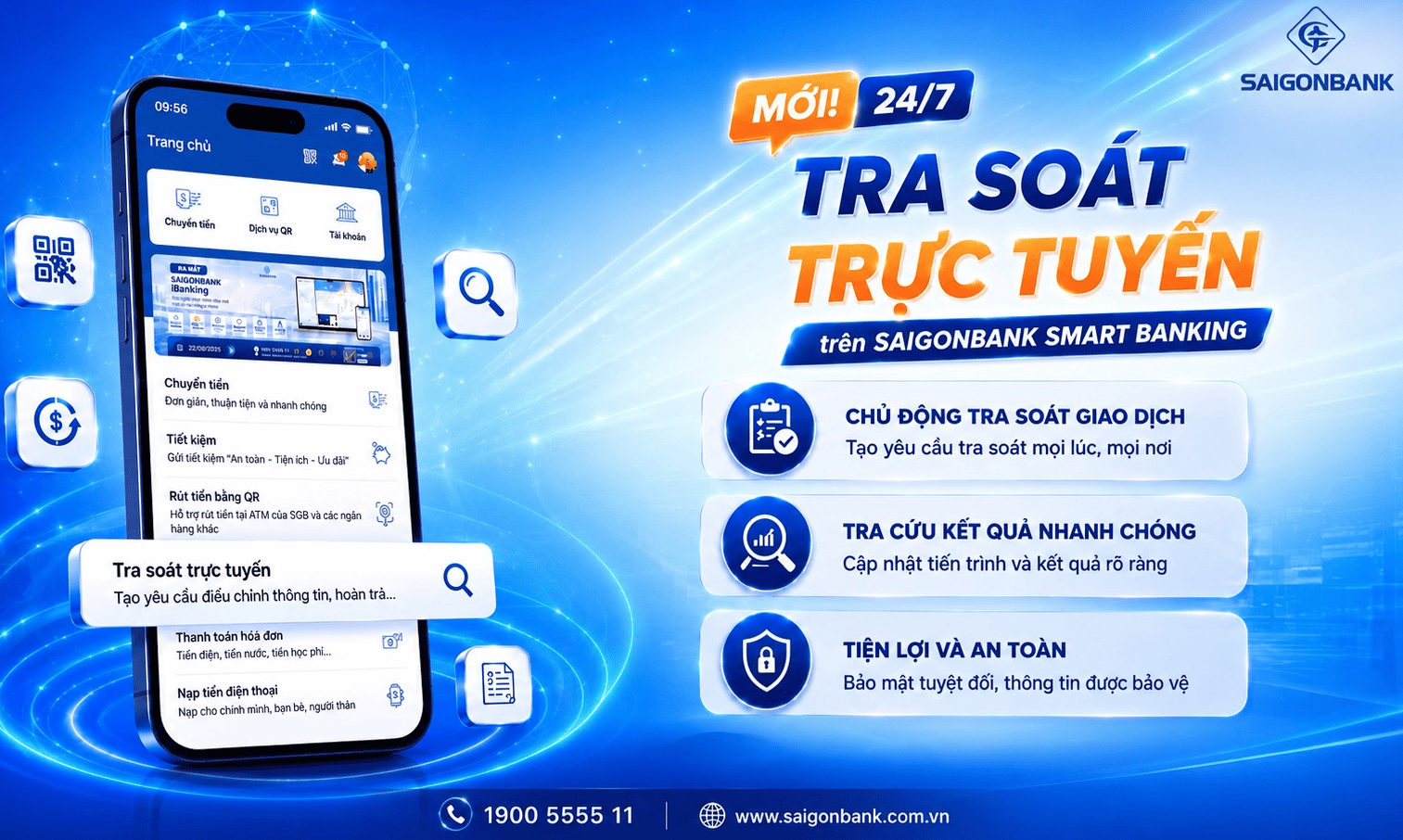 TRA SOÁT TRỰC TUYẾN TRÊN SAIGONBANK SMART BANKING