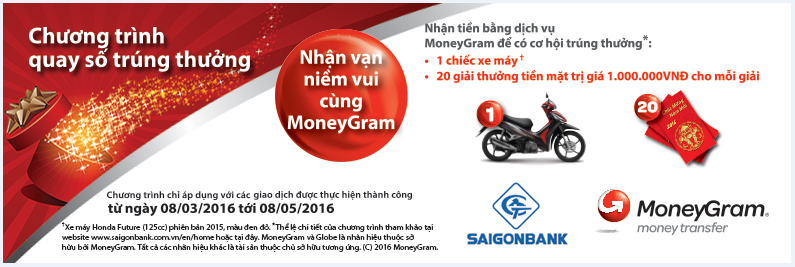 Thông báo triển khai chương trình khuyến mãi “nhận vạn niểm vui từ Moneygram”